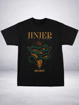 Green Serpent Black - T- Shirt
