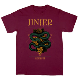 Green Serpent Maroon - T- Shirt